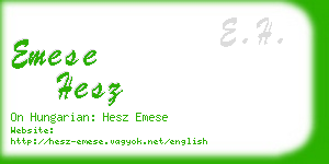 emese hesz business card